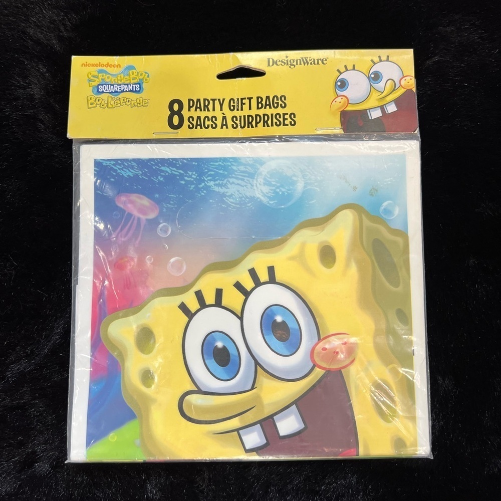 SpongeBob Party Gift Bags (Pack of 8) – Fun Birthday Favor Bags